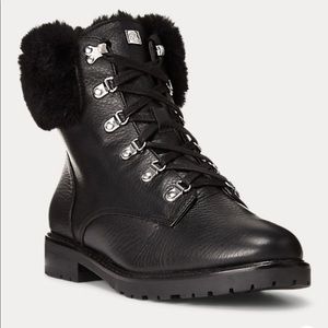 Ralph Lauren Lanescot Leather Boot - Size 9, Black, Like New